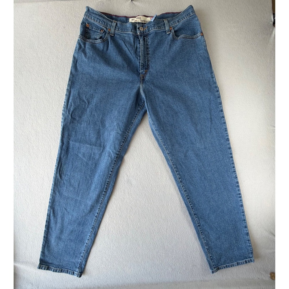 Levis 550 Jeans Womens 16M Blue Denim Relaxed Tapered High Rise Mom Dadcore Fit